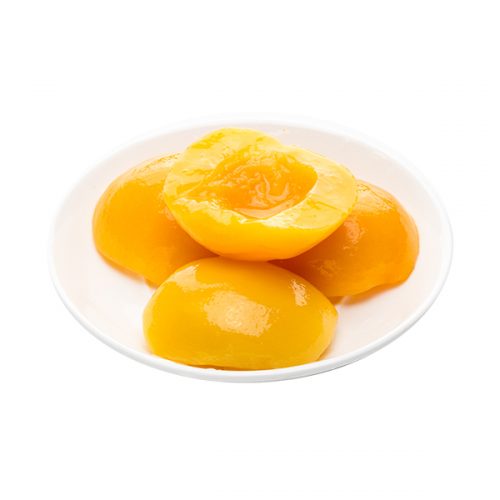 Caned yellow peach in syrup